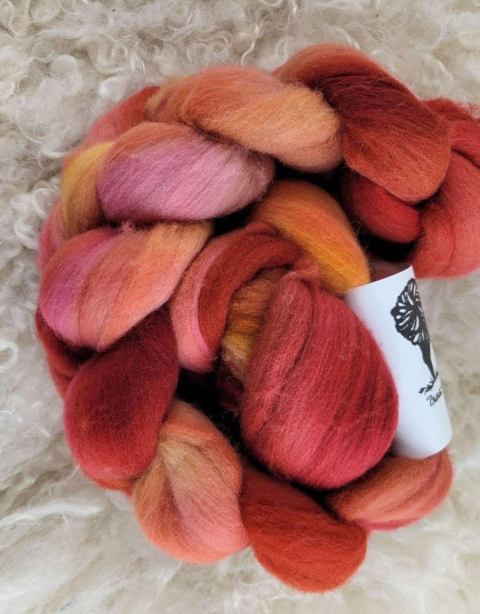 Palouse Yarn Hand Dyed Fiber 4 oz  Targhee Wool Top for spinning