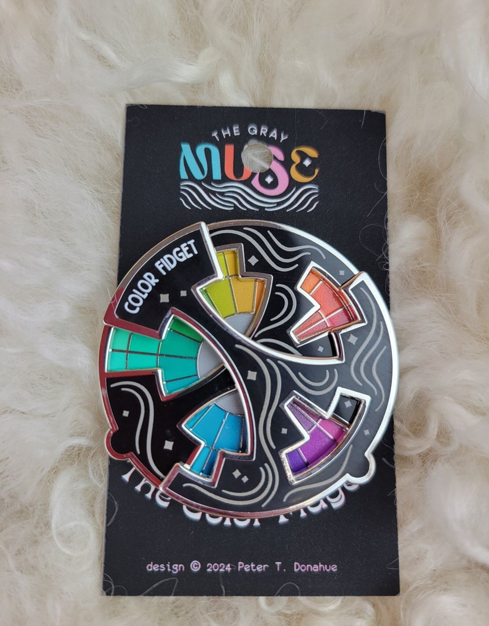 Gray Muse Color Fidget pin
