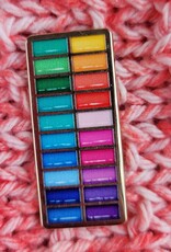 Gray Muse Enamel Pin slim color palette