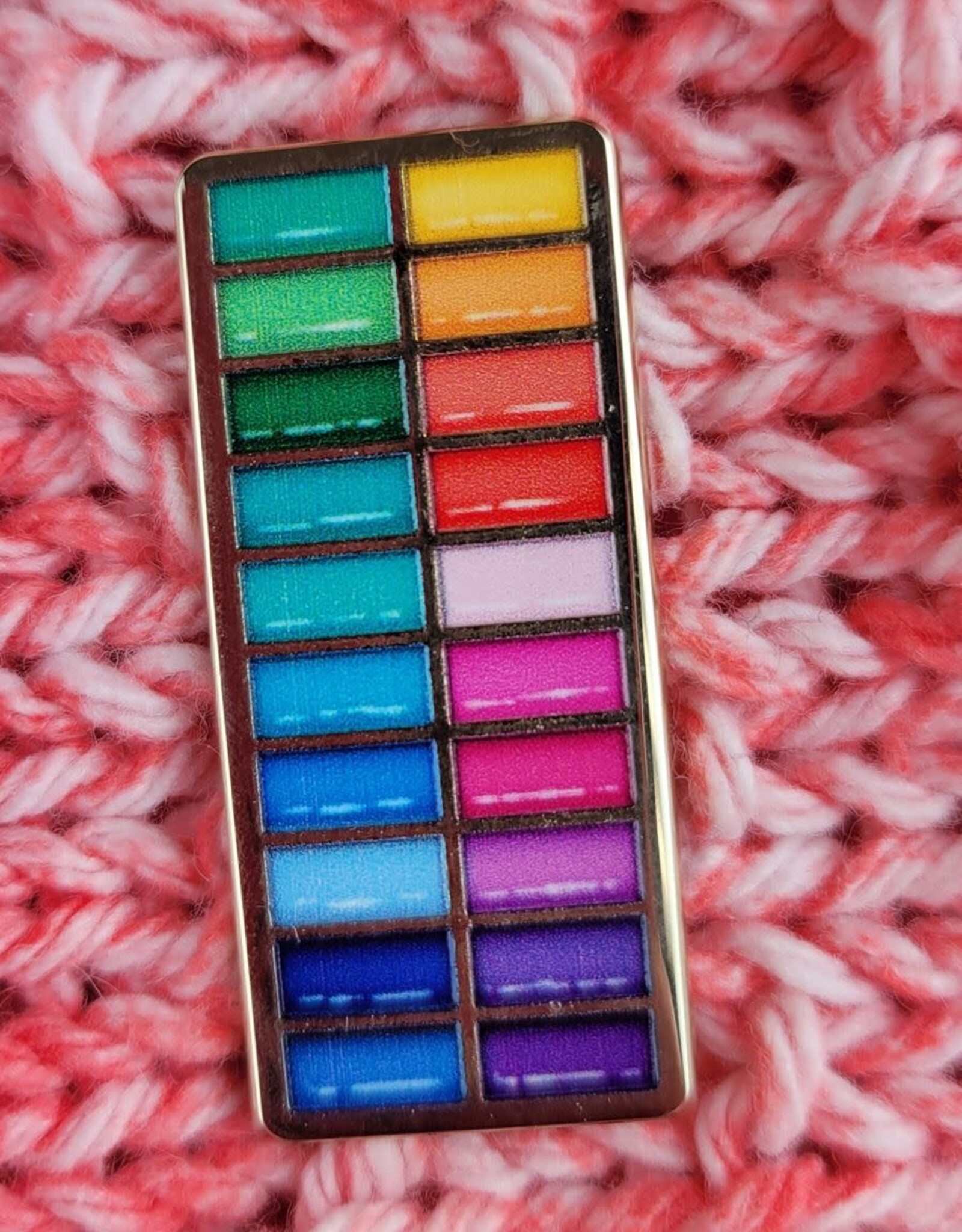Gray Muse Enamel Pin slim color palette
