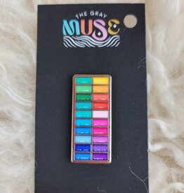Gray Muse Enamel Pin slim color palette