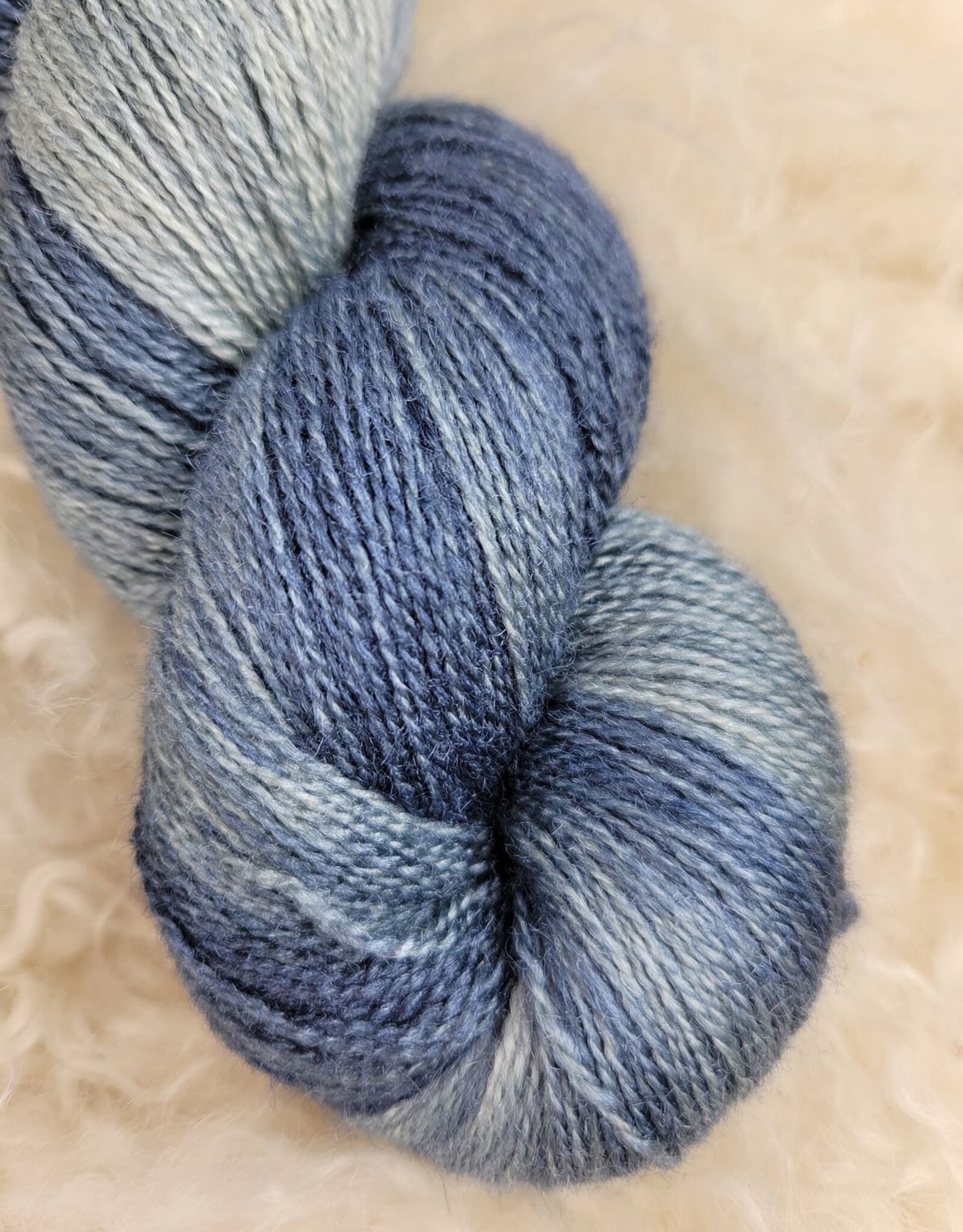Palouse Yarn BFL + Silk Lace Tuesday Blue