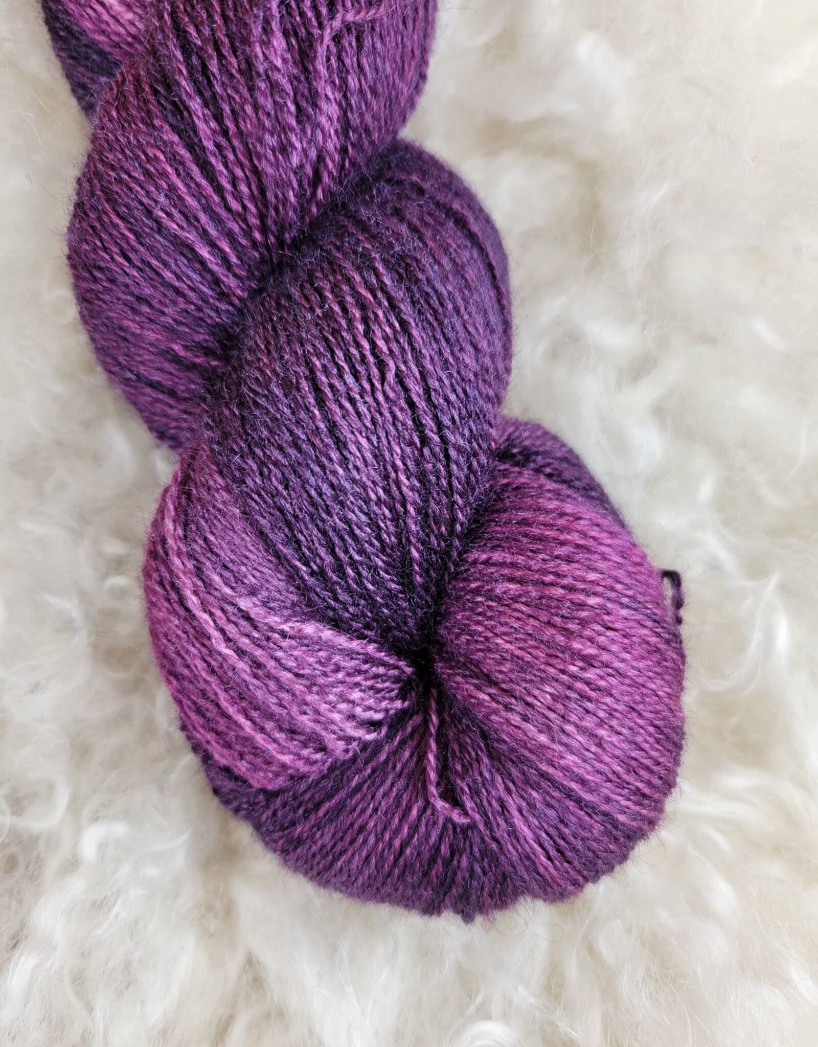 Palouse Yarn BFL + Silk Lace Boysenberry