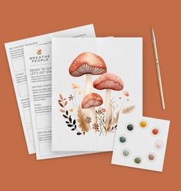 Breathe People All in One Watercolors Mushroom Forest