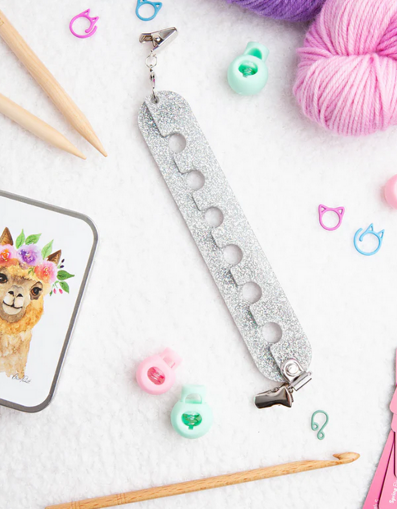 Yarn Gator - Universal Colorwork Divider Silver Glitter