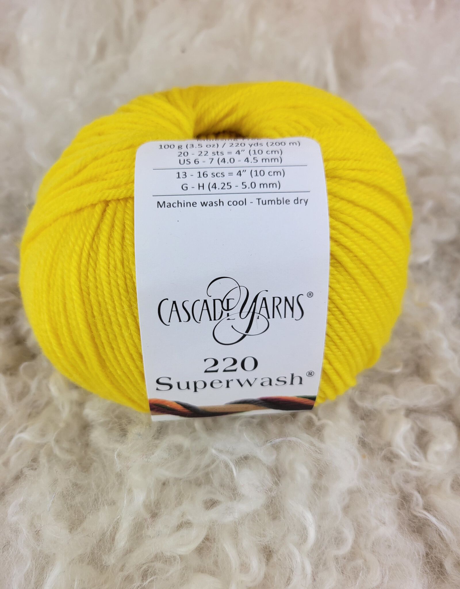 Cascade 220 SW 346 Worsted Daisy Yellow