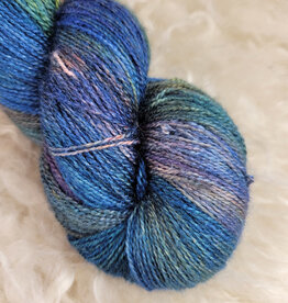 Palouse Yarn BFL + Silk Lace 100g Rainbow Blue