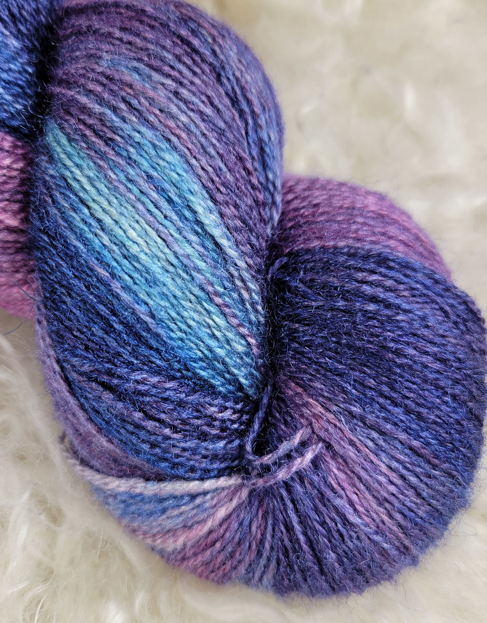 Palouse Yarn BFL + Silk Lace 100g Petunias