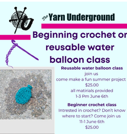 Crochet Water Ballons June 9th  1-3pm