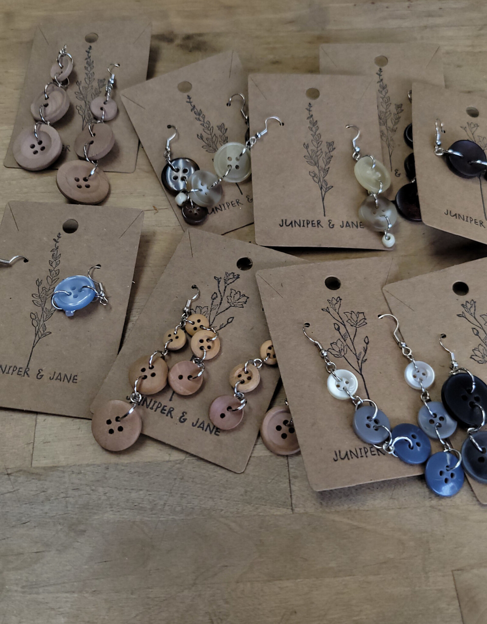 junper and jane C Juniper & Jane Button Earings