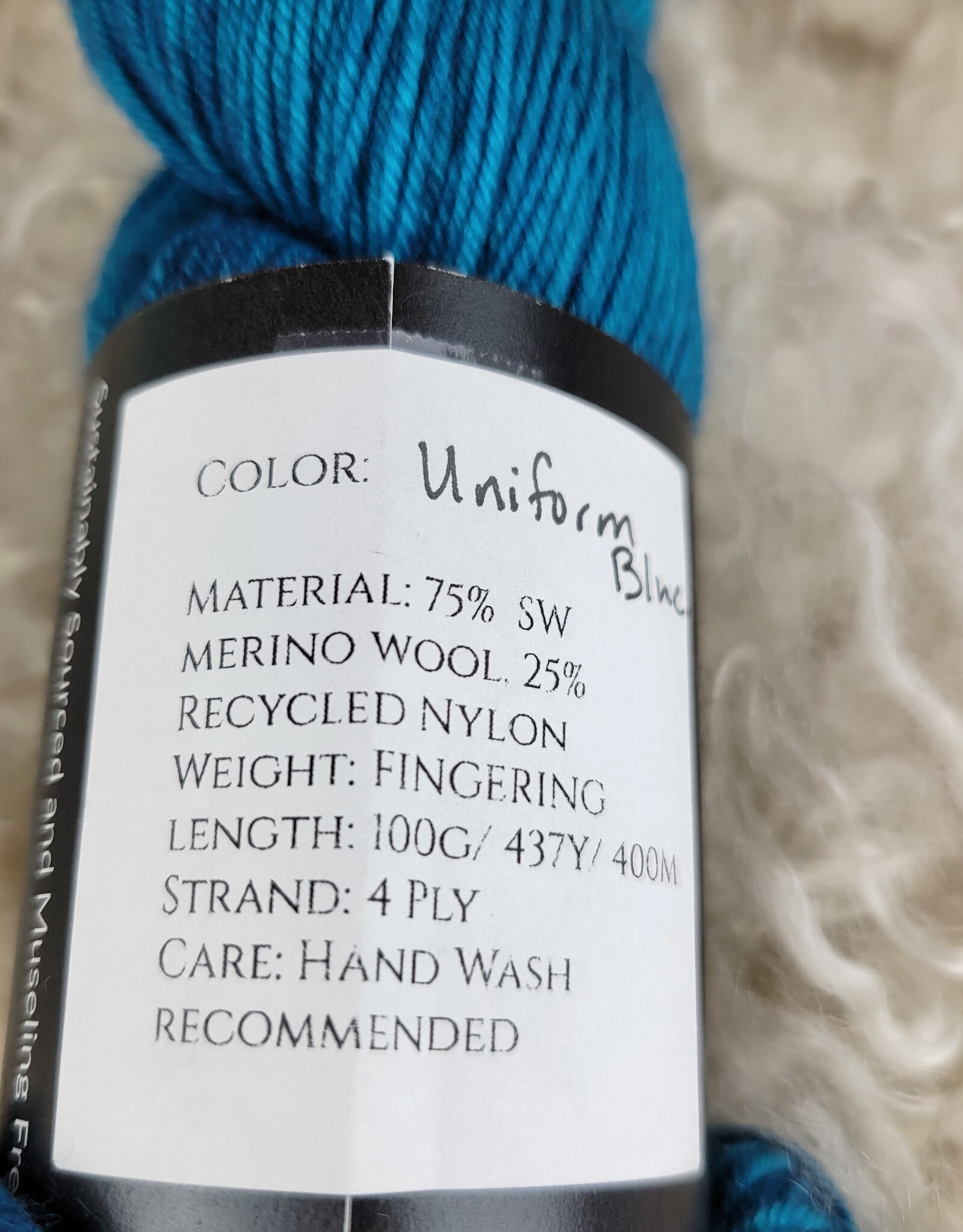 Two Springs Fiber Two Springs Fiber Arts Uniform Blue Sock
