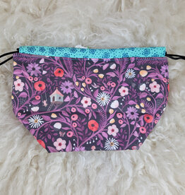 A Woolly Nest A Woolly Nest Small Project Bag Purple Garden