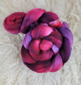 A Woolly Nest A Woolly Nest Falkland Wool Top 4 oz Red and Purple