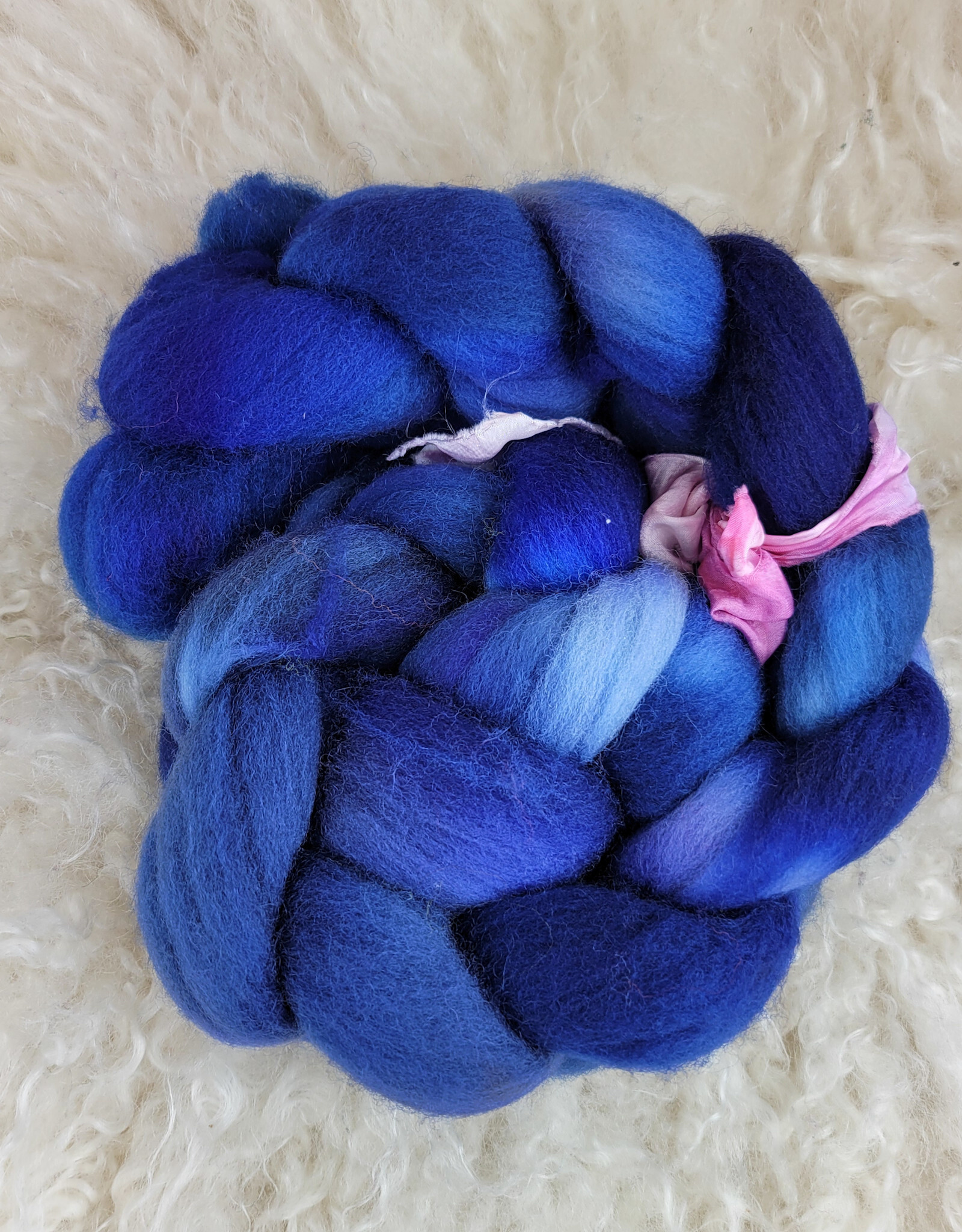 A Woolly Nest A Woolly Nest Falkland Wool Top 4 oz Blues