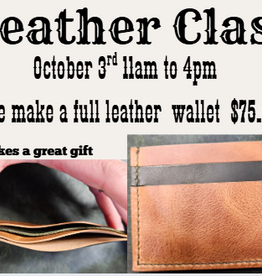 Leather Wallet Class $75
