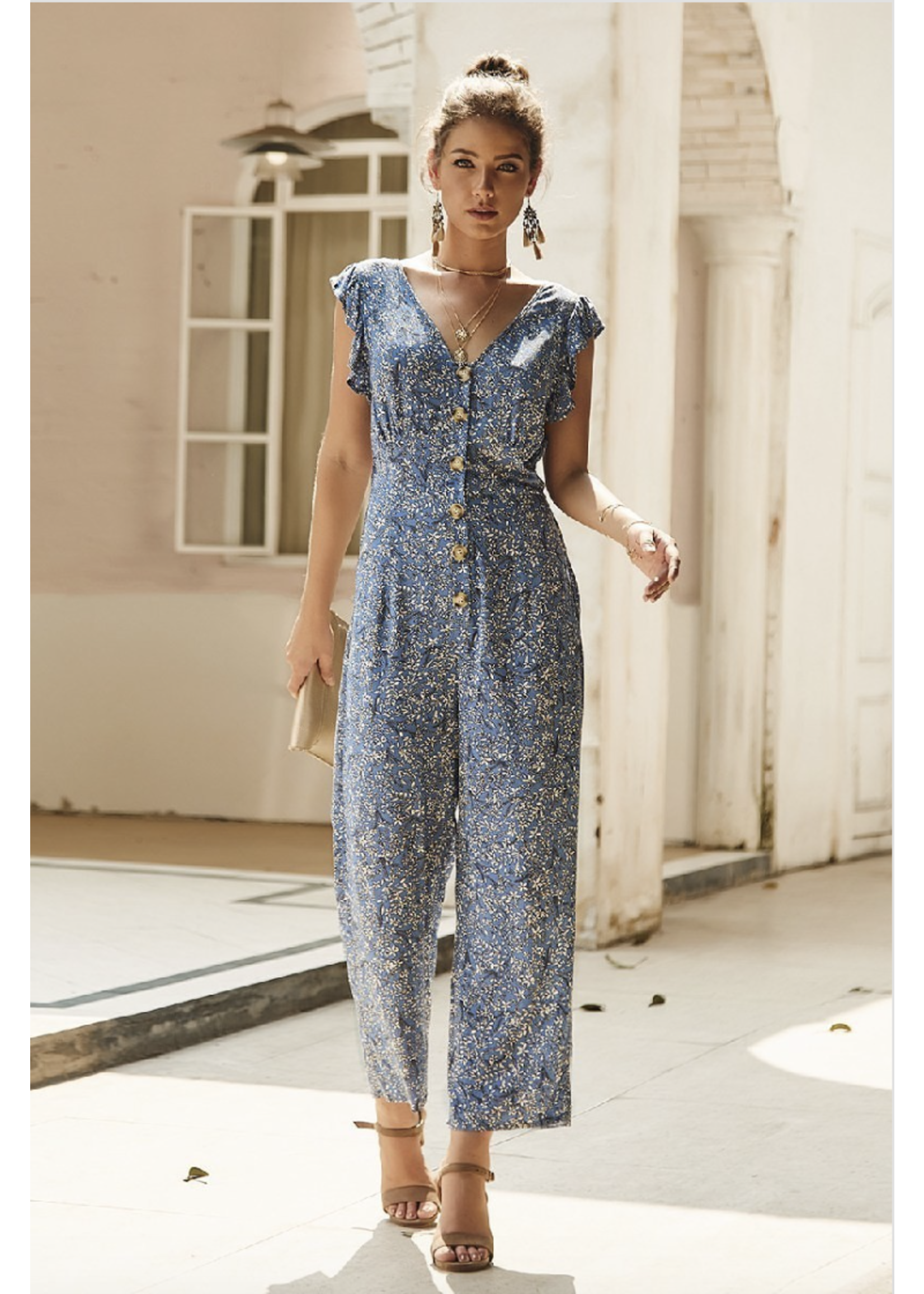 Mountain Valley Trading Darcie Jumpsuit Blue