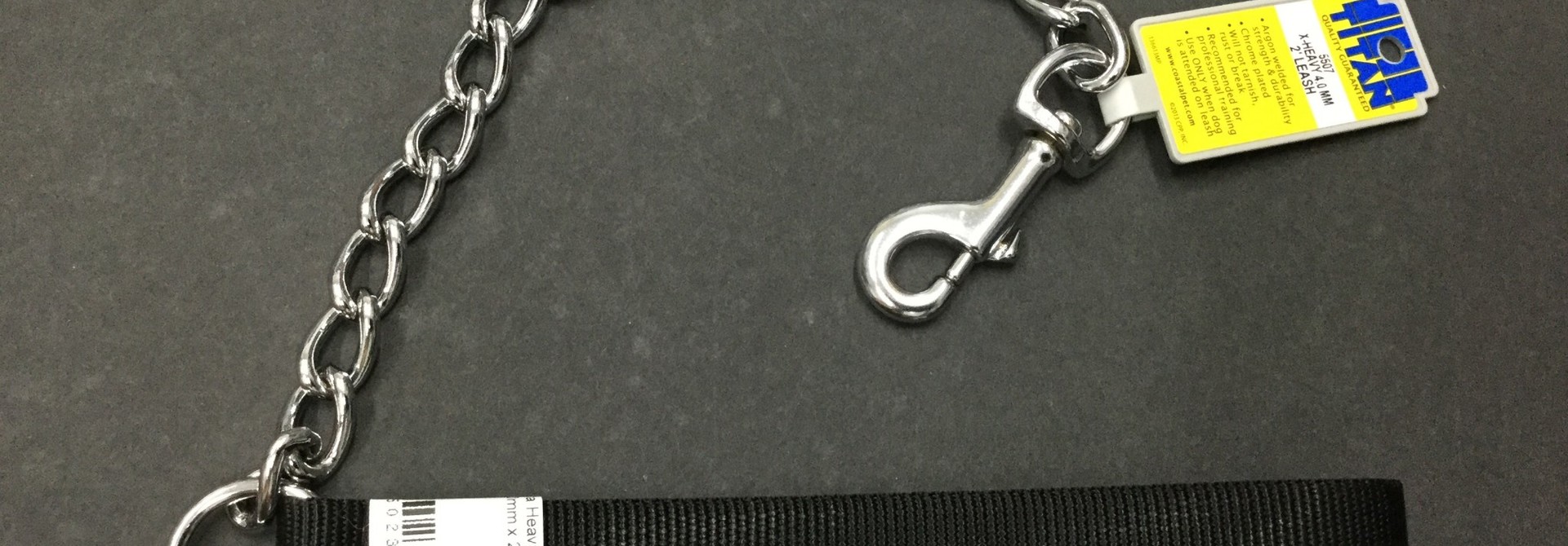 Titan Chain Leash 4.0mm x 2' Black