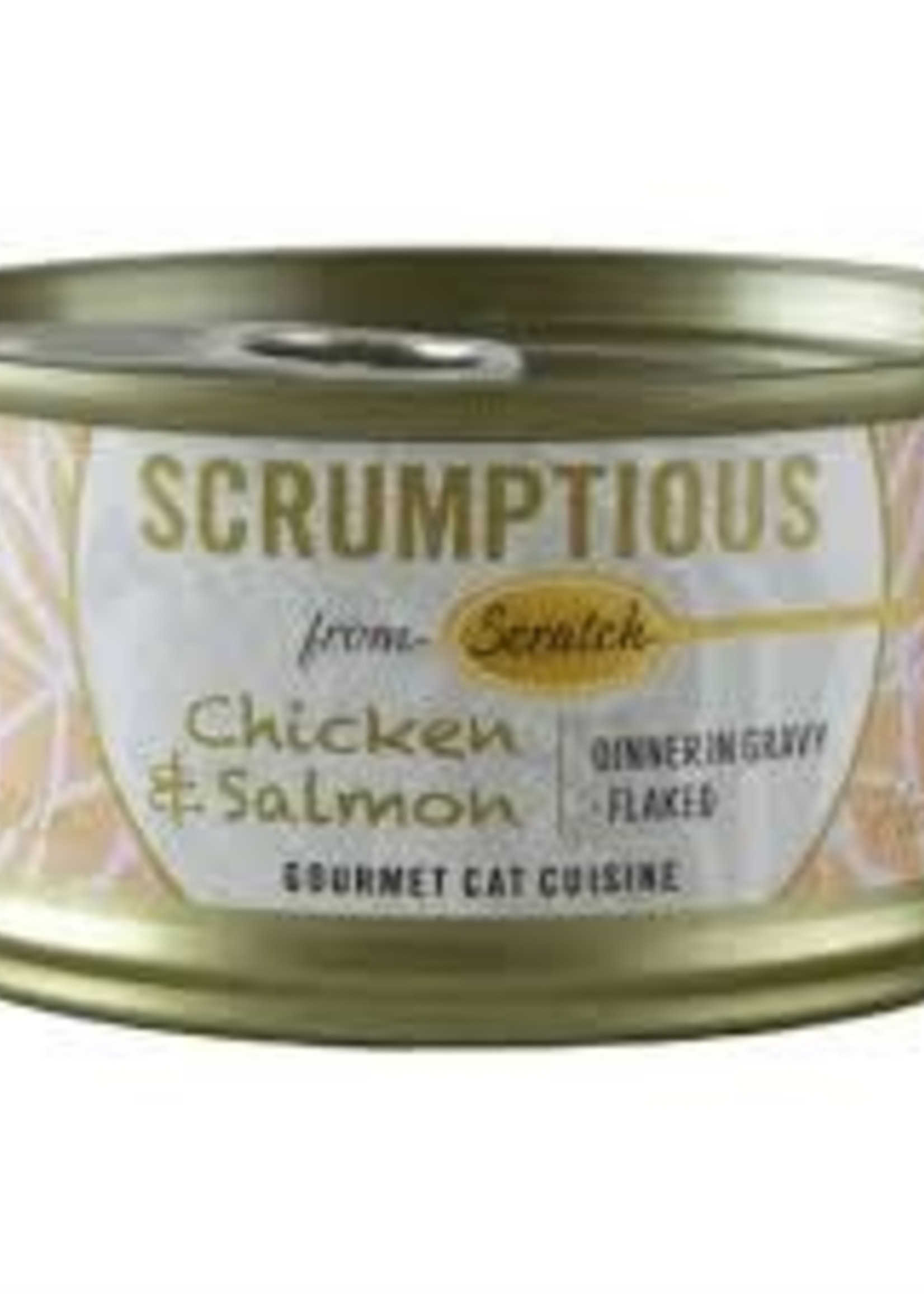 Scumptious Scrumptious Cat Food-Chicken & Salmon 2.8OZ