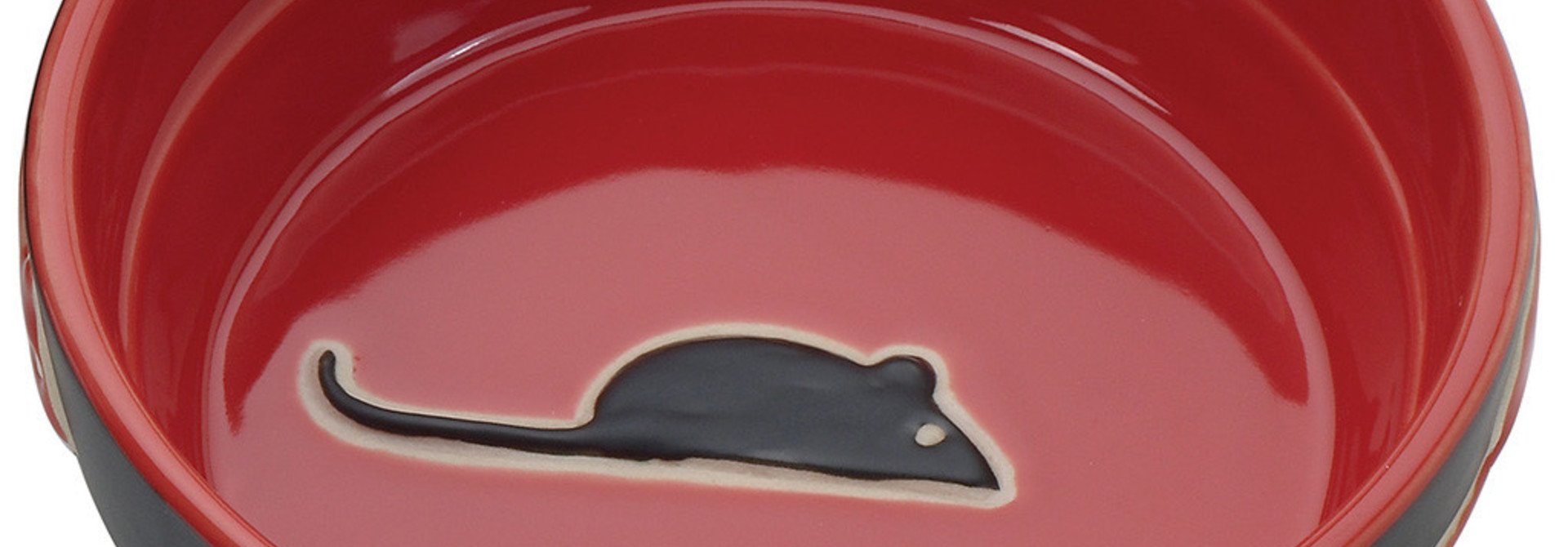 Fresco Cat Dish Red 5in