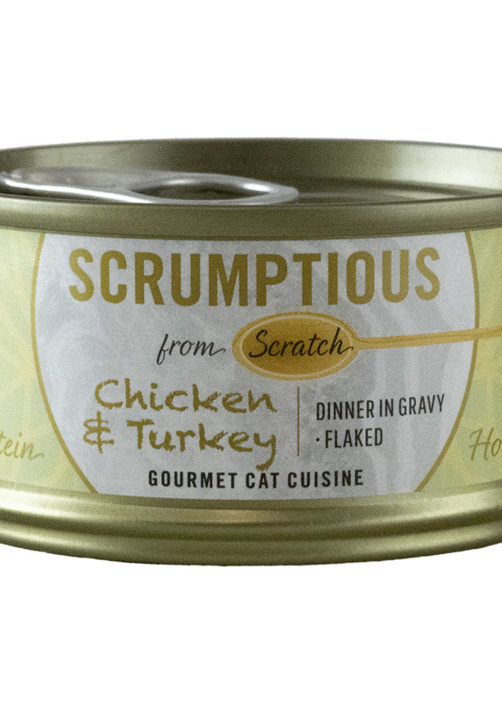 Scrumptious Scrumptious Cat Food- Chicken & Turkey 2.8OZ