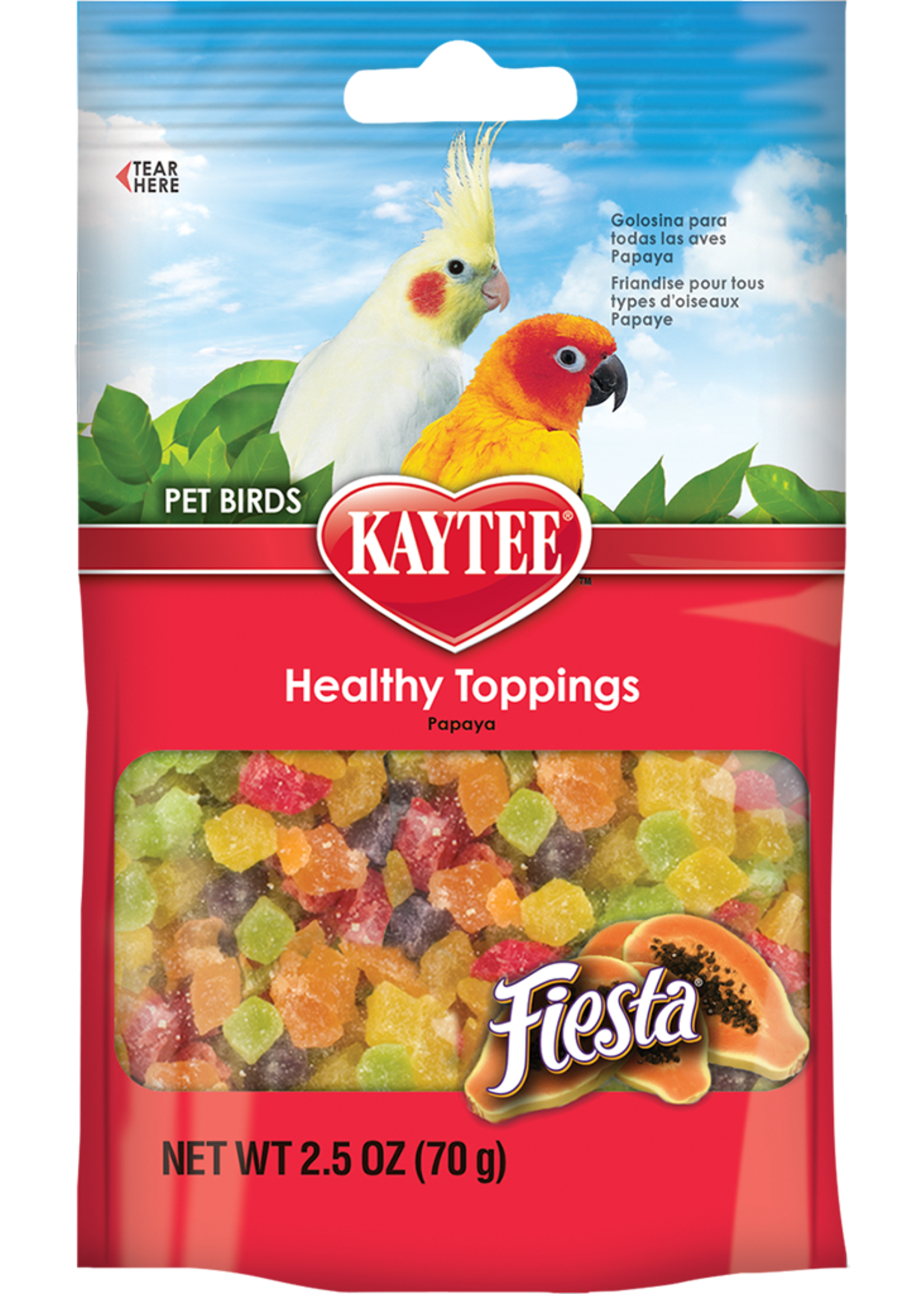 KAYTEE Fiesta Healthy Toppings Papaya Bits 2.5OZ