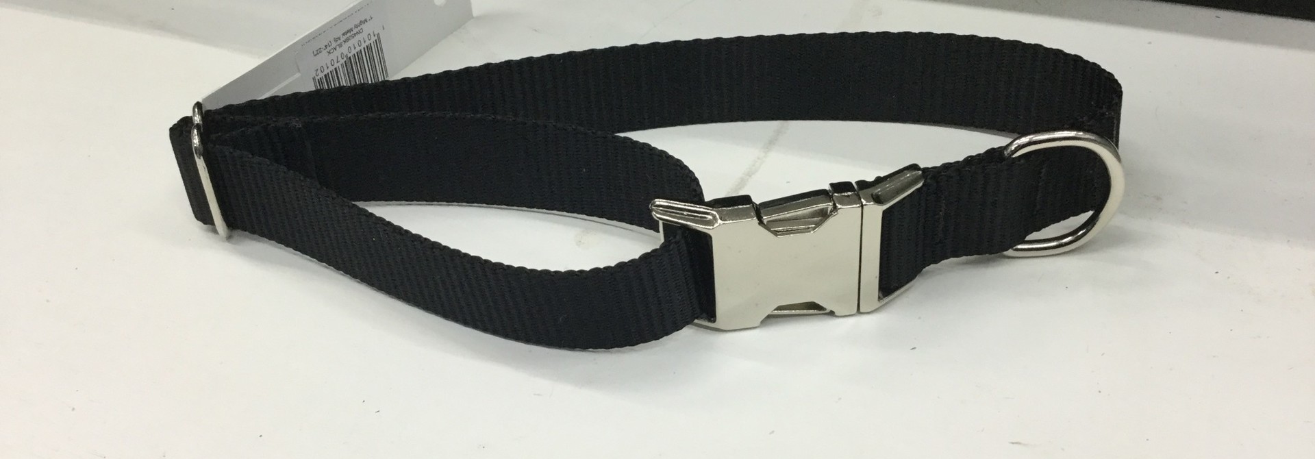 1" Mighty Metal Dog Collar (14"-22")-Black