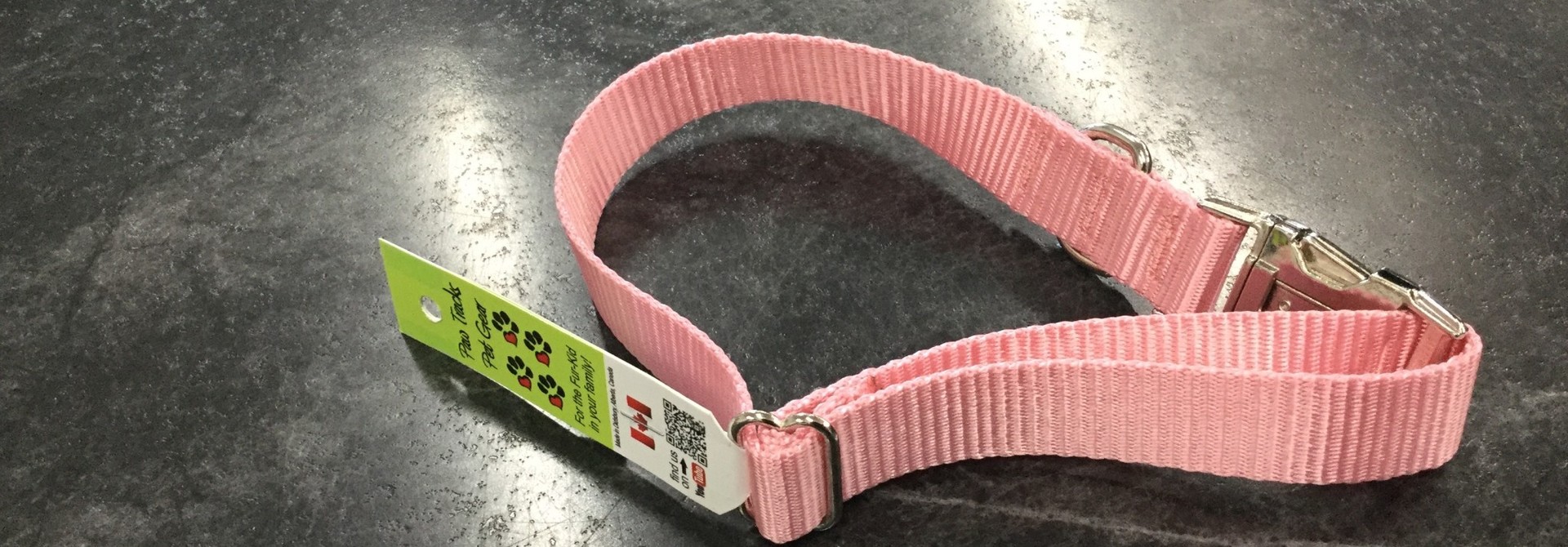 1" Mighty Metal Dog Collar (14"-22")- Pink