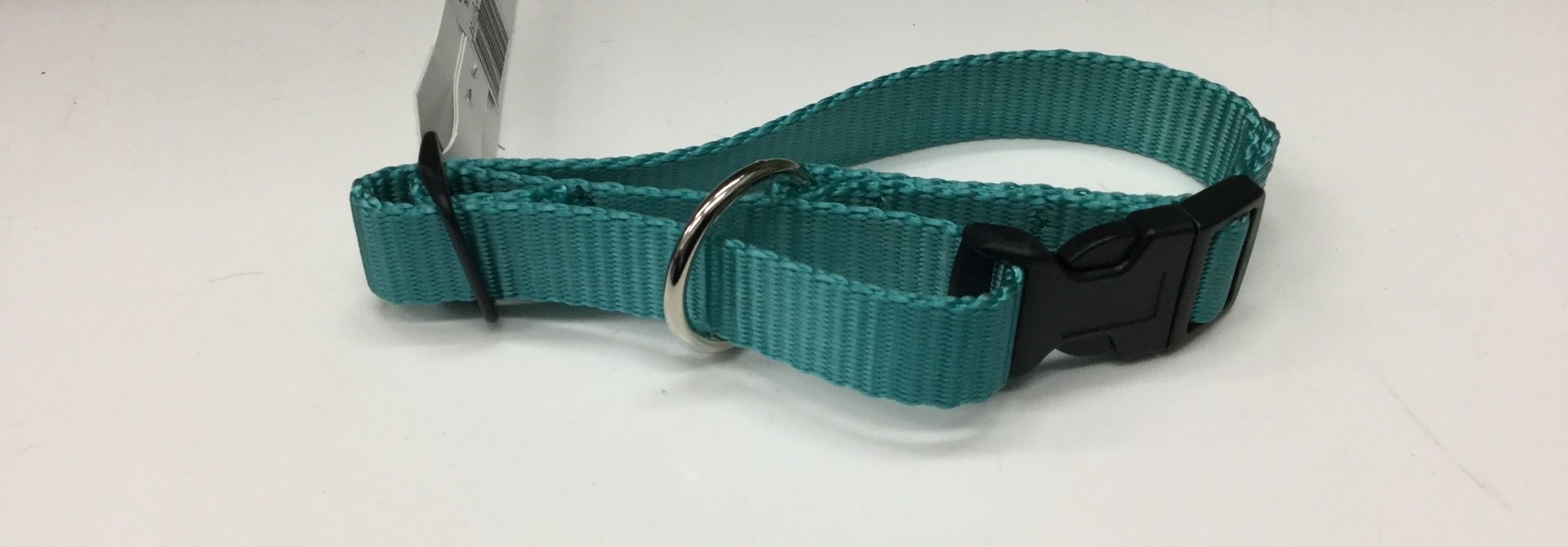 3/4" Adjustable Dog Collar with Composite Buckle Teal