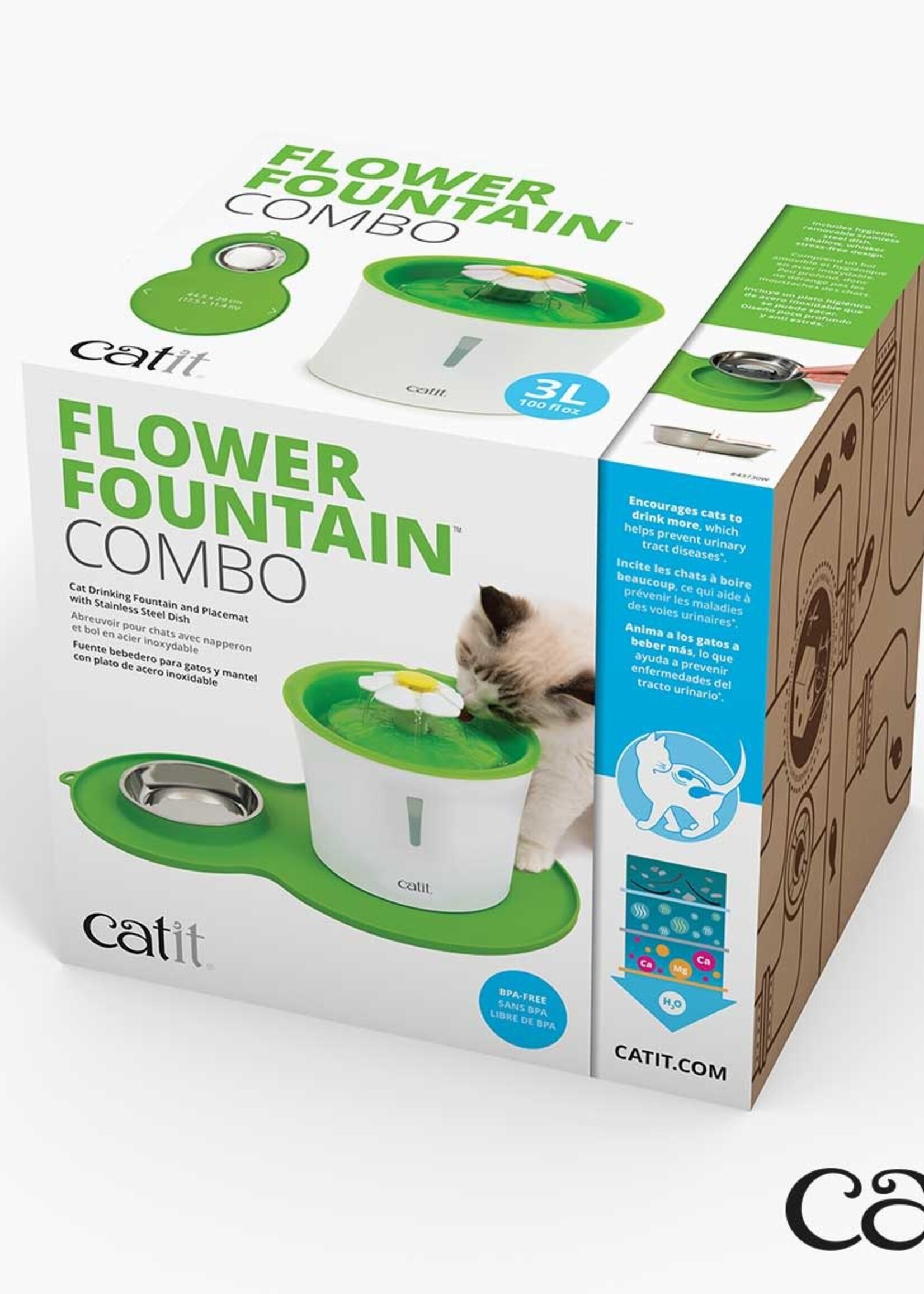 CatIt CatIt Flower Fountain And Mat Combo