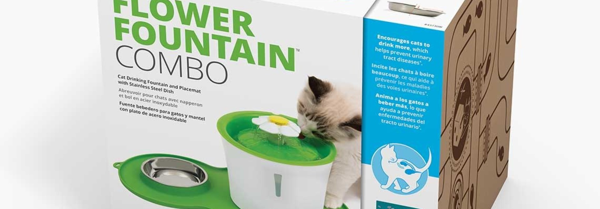 CatIt Flower Fountain And Mat Combo
