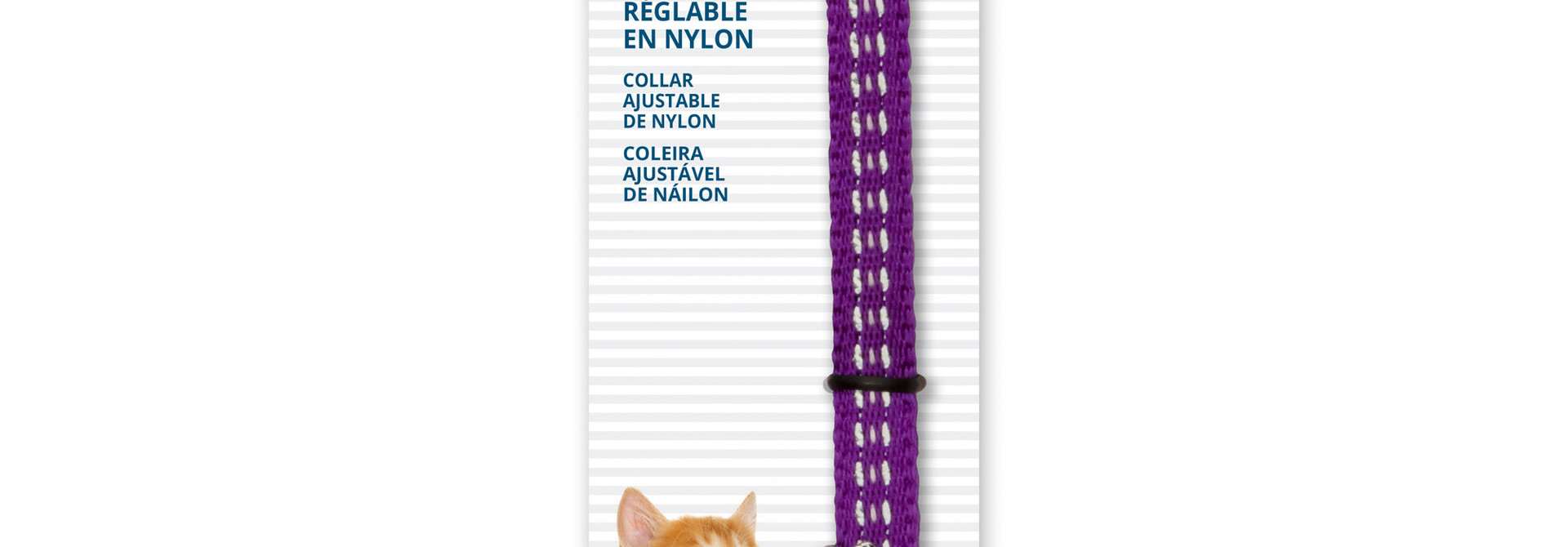 CatIt Ajustable Nylon Collar-Reflective 20-30cm-Purple