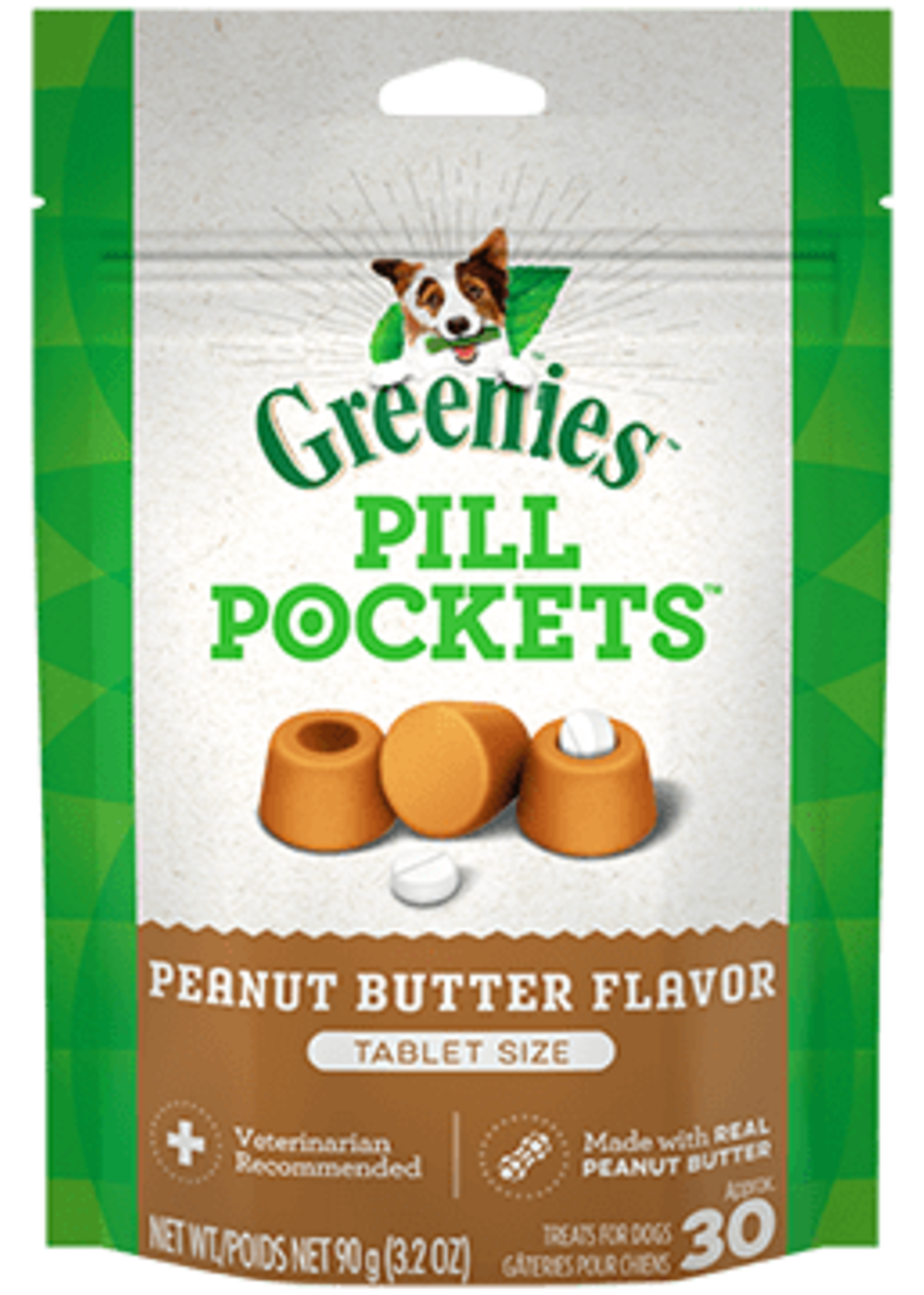 Greenies Greenies Pill Pockets Peanut Butter 3.2OZ Tablets