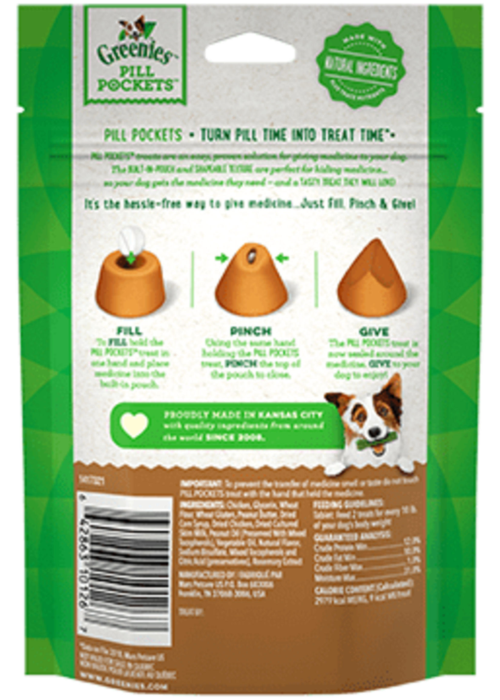 Greenies Greenies Pill Pockets Peanut Butter 3.2OZ Tablets
