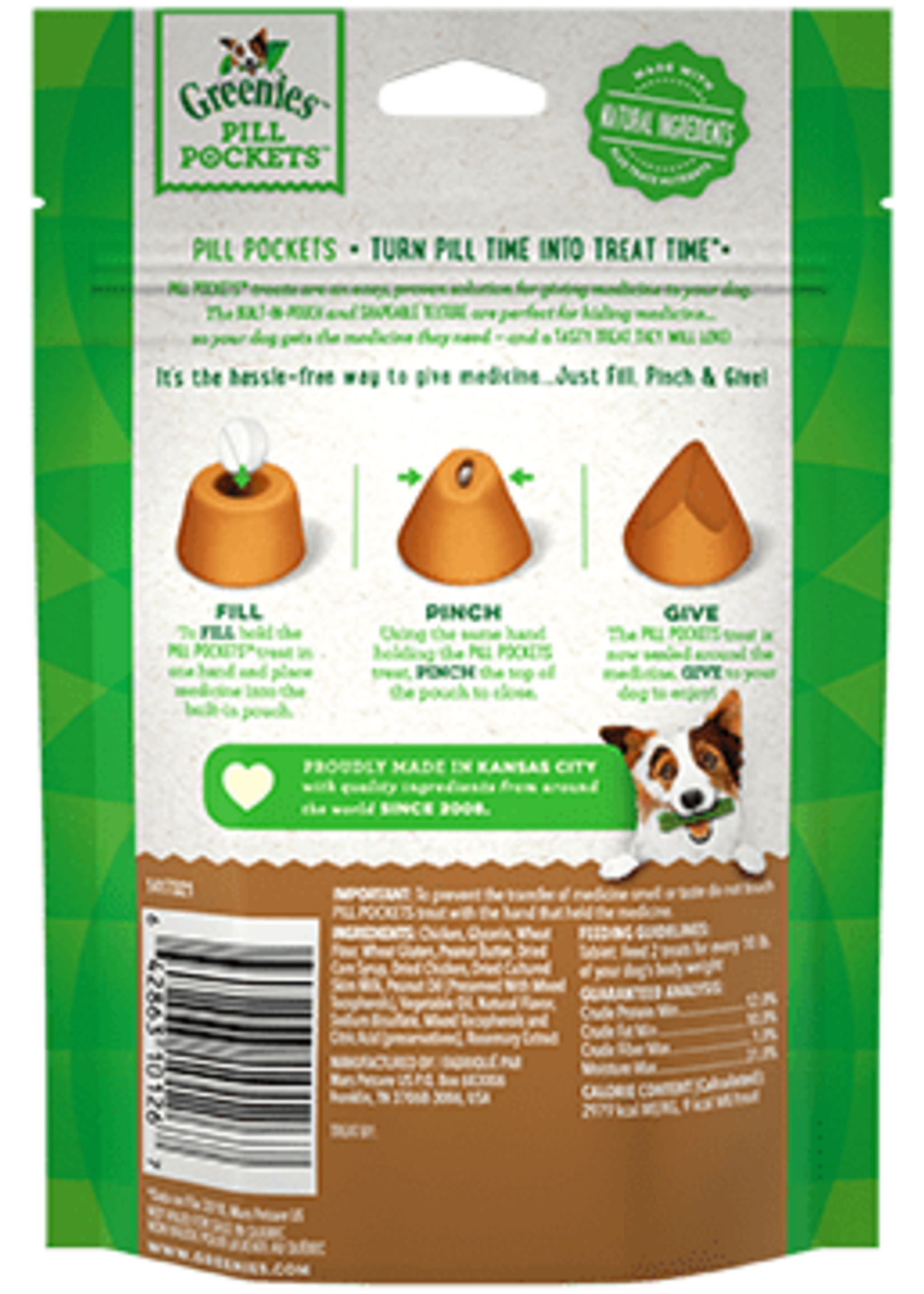 Greenies Pill Pockets Peanut Butter 3.2OZ Tablets