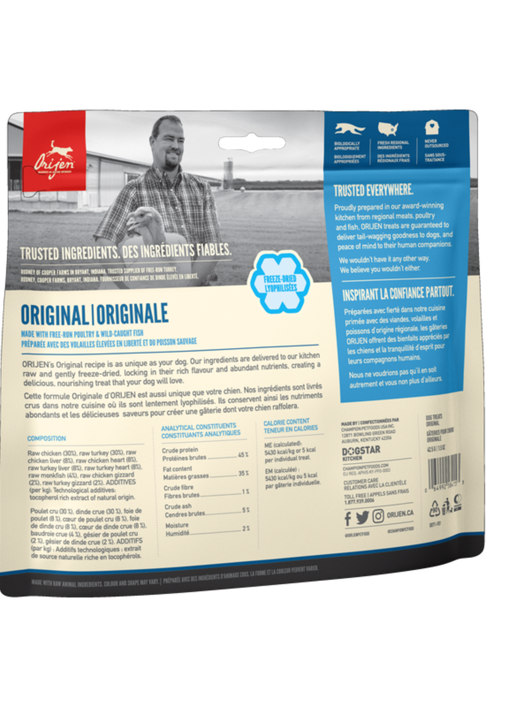 Orijen Dog ORIJEN Dog Treats  FDT Original 92gm