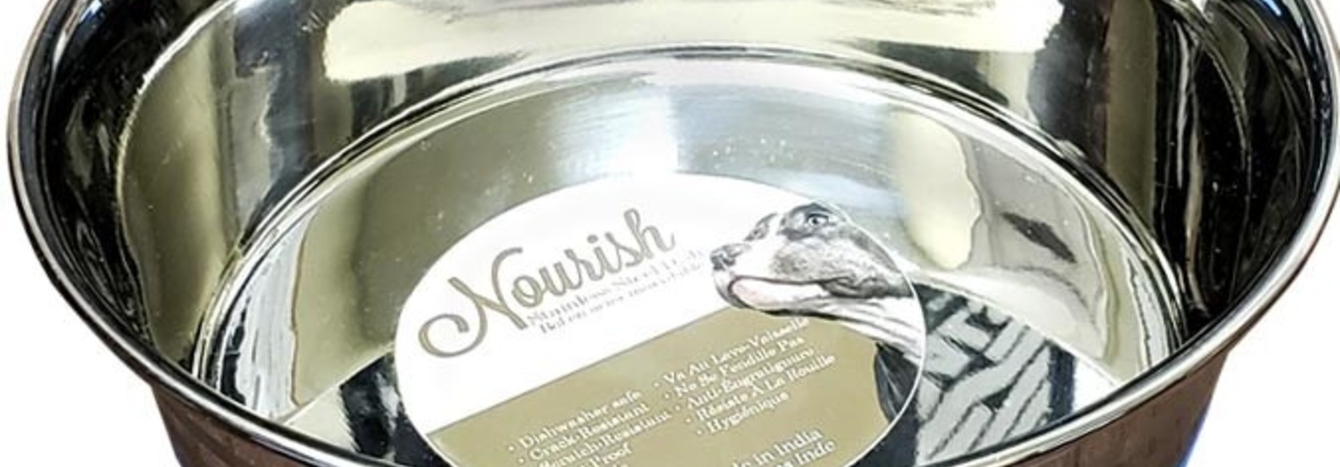 Stainless Steel Anti-Skid Bowl - Heavy - Stripes 60oz