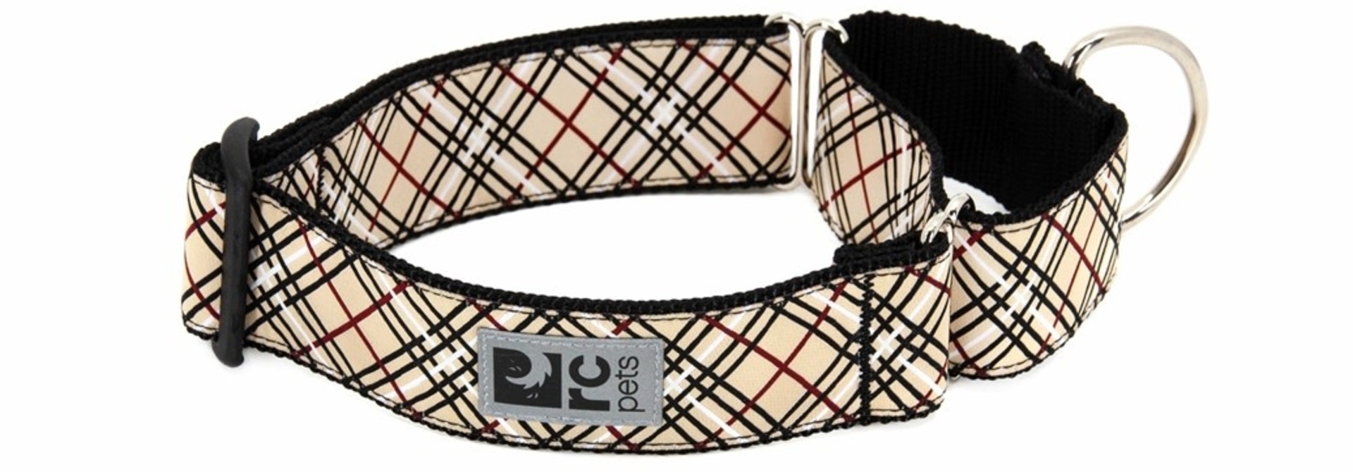 All Webbing Training Collar L Tan Tartan