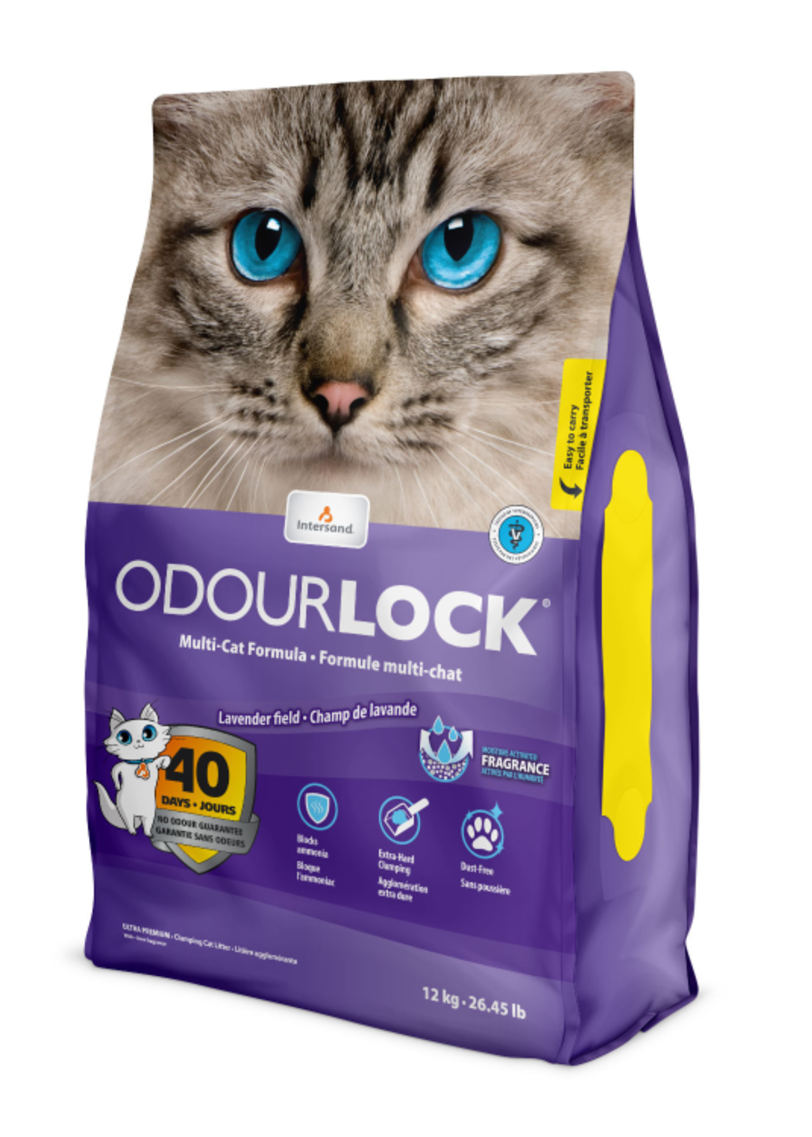 Intersand Odour Lock - Lavender Clumping Cat Litter 12kg