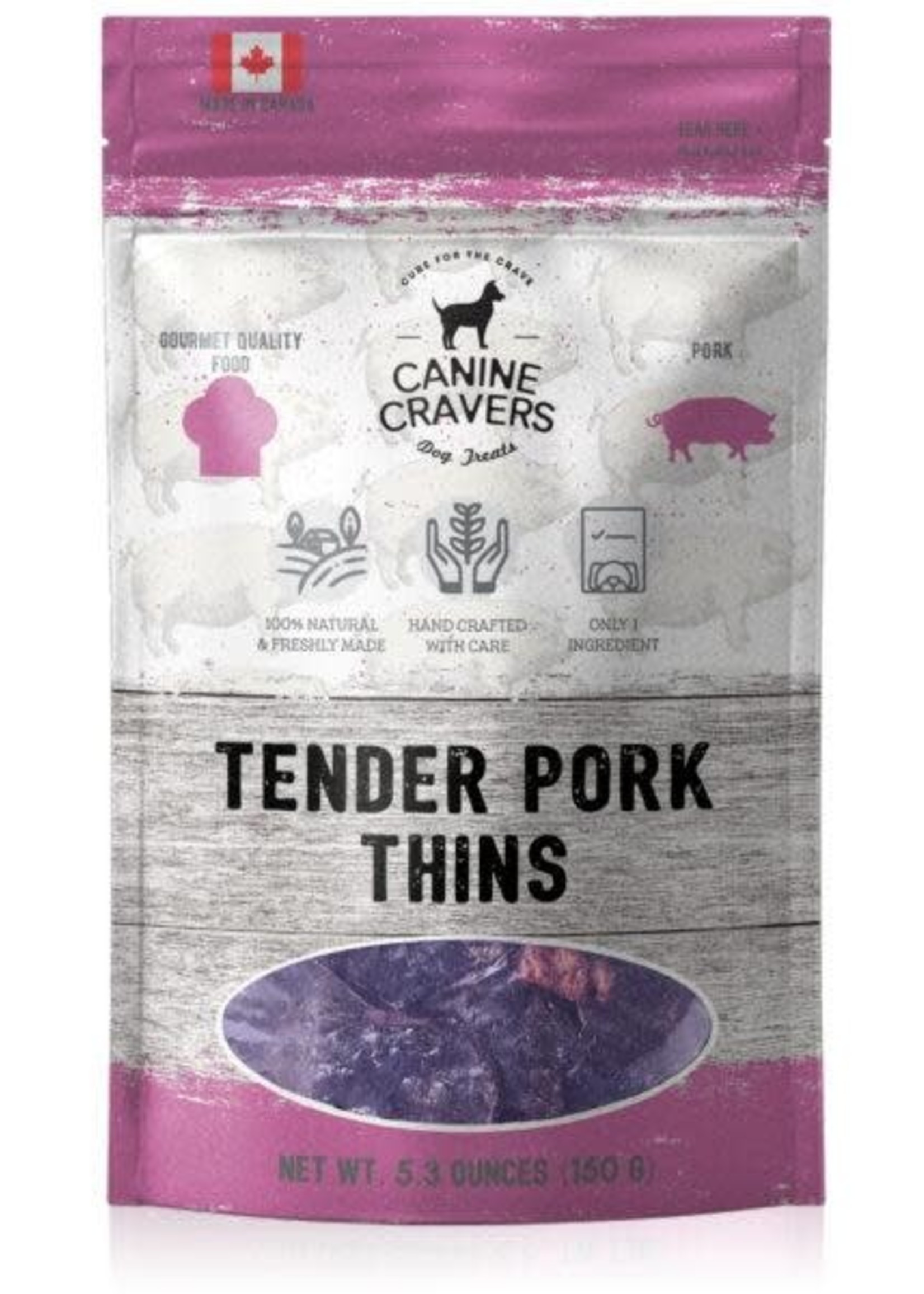 Canine Cravers Canine Cravers Tender Pork Thins Dog Treats