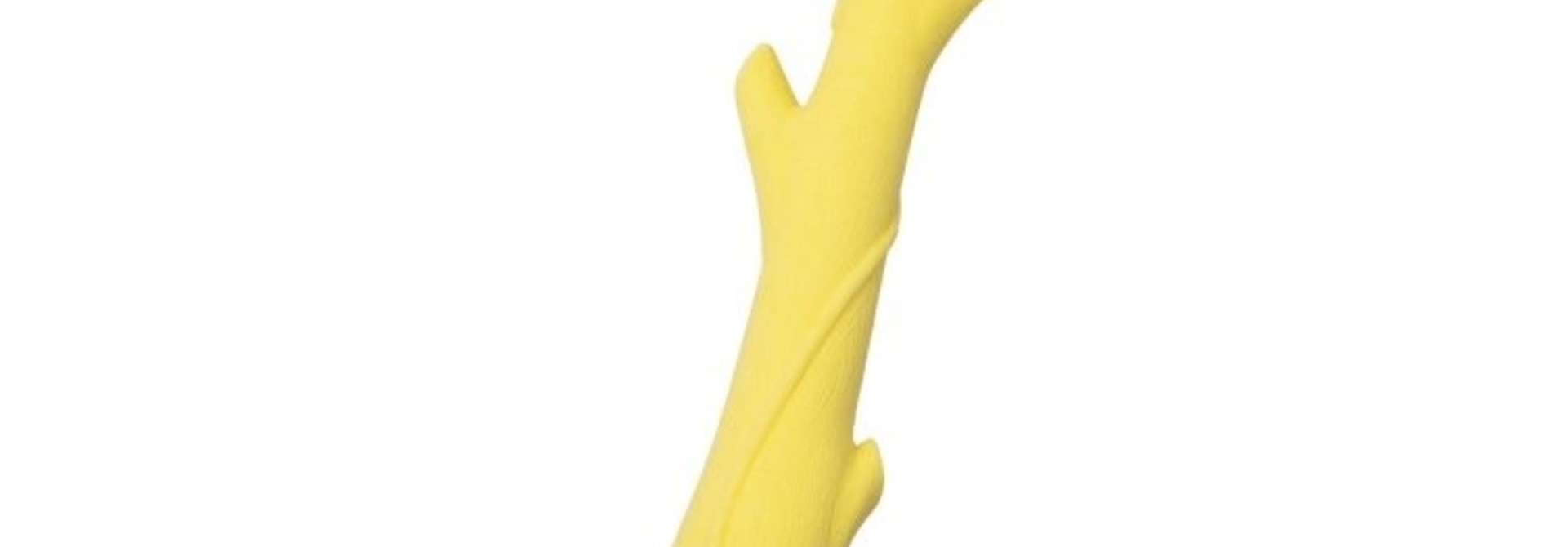 BUDZ Dog Toy Rubber Foam Branch Yellow 11''