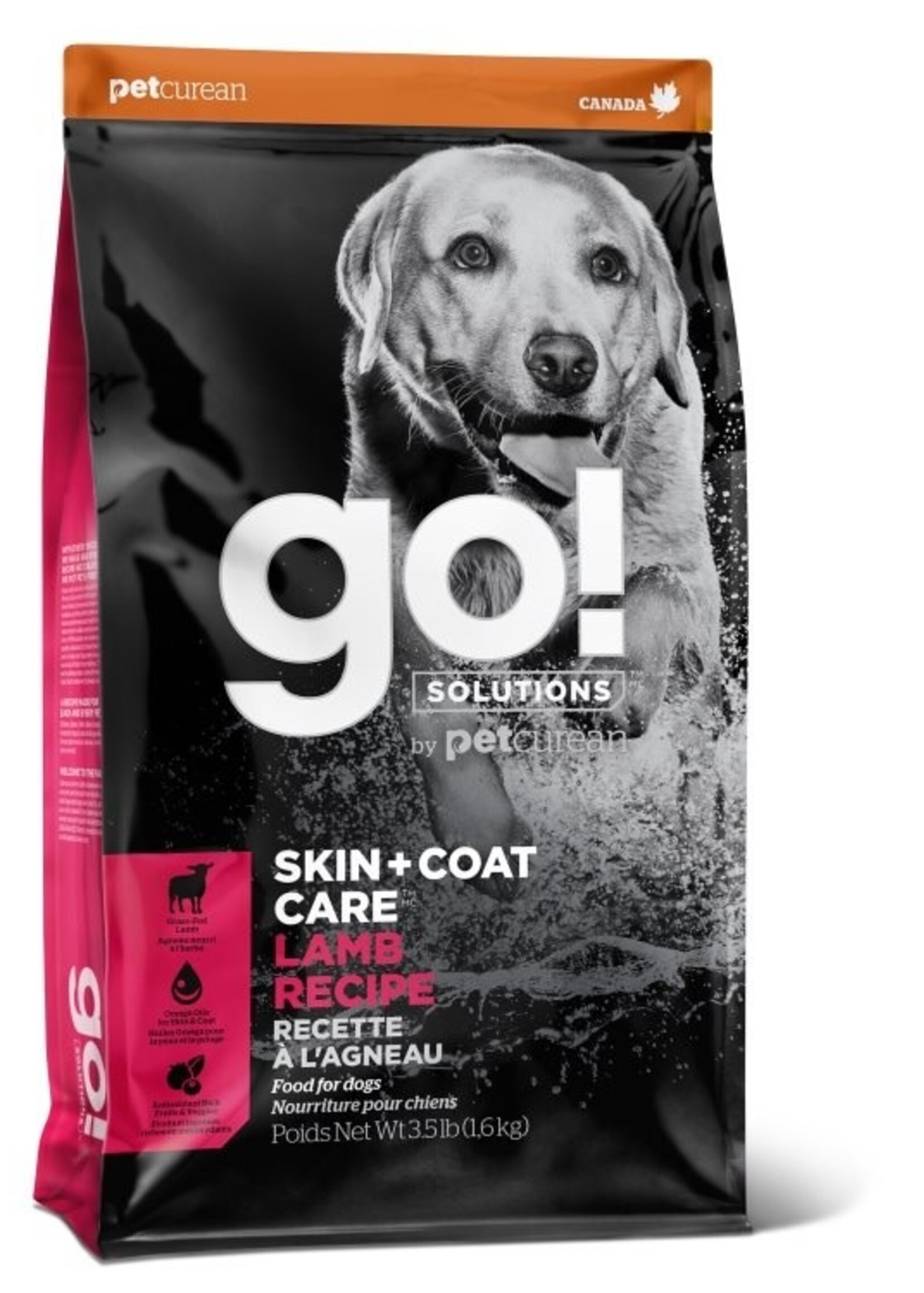 Petcurean Go! GO! Skin & Coat Lamb Recipe 22LB