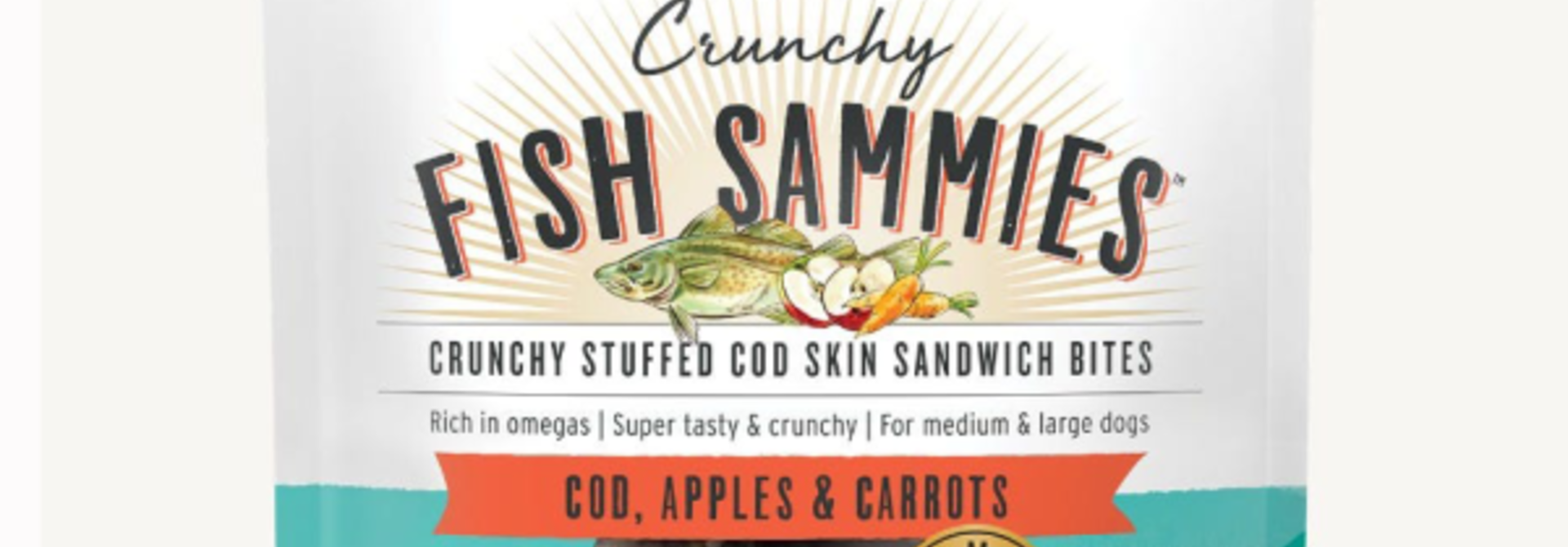 Crunchy Fish Sammies Cod w/Carrots & Apples 3.5oz