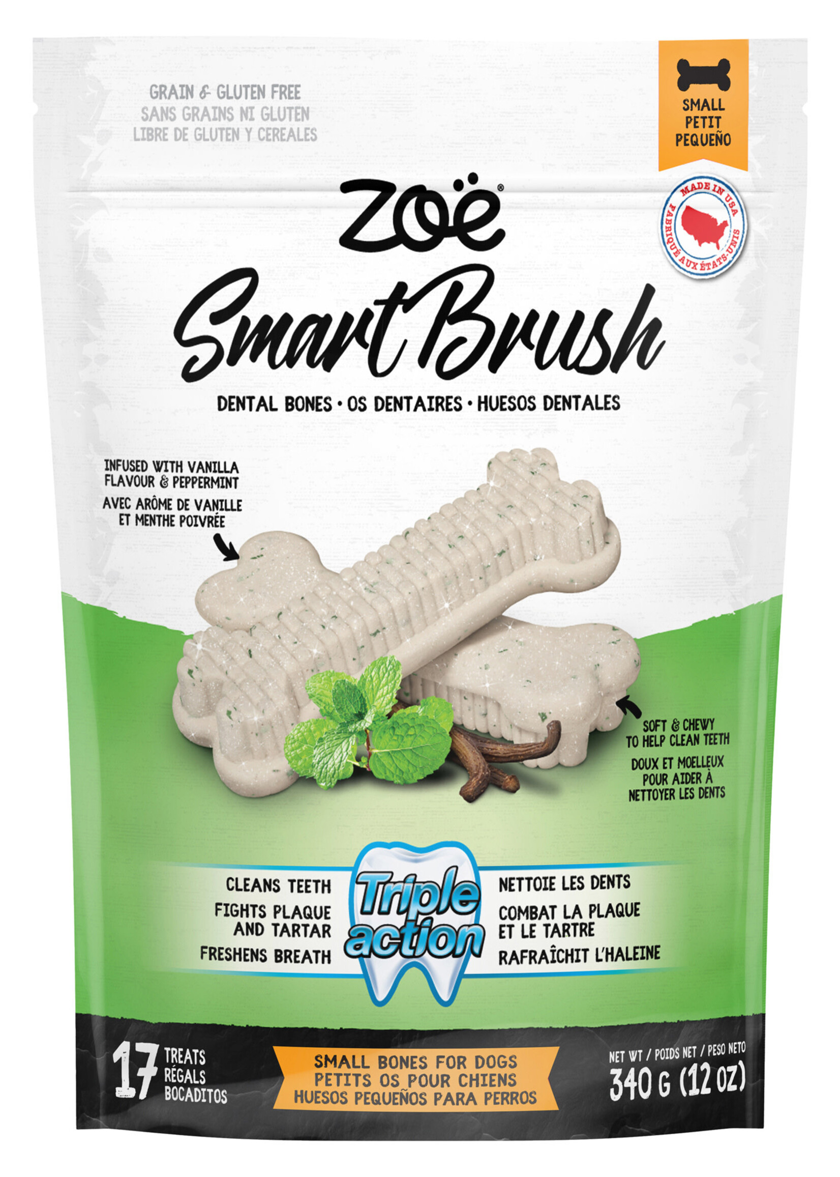 Zoe Smart Brush Bones for Dogs – 17 pack – 340 g (6.4 oz)