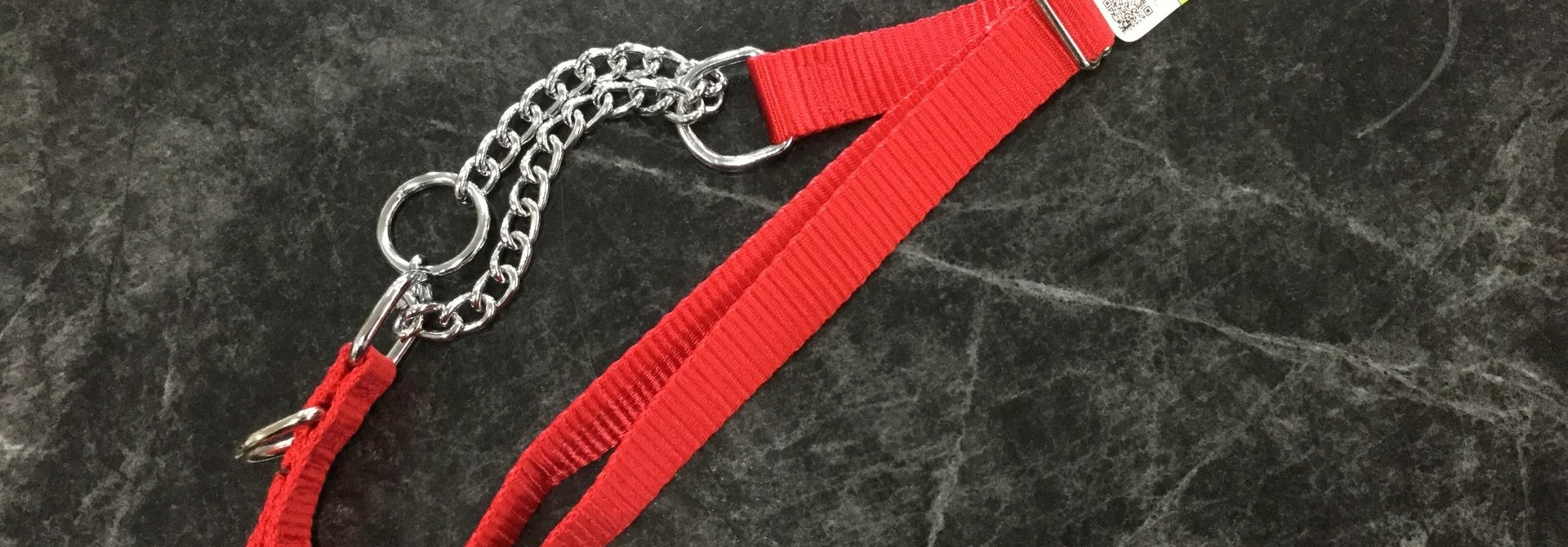 Adjustable Martingale Collar - Black Red 23" - 36"