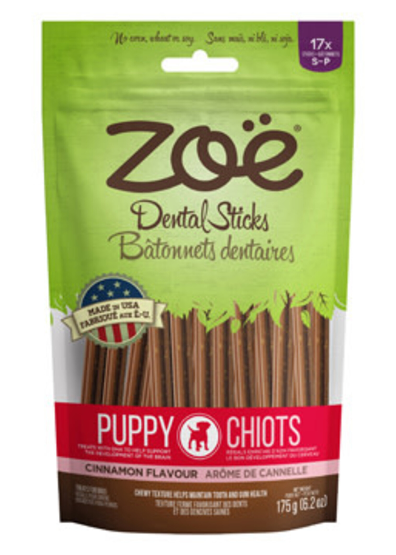 Zoe Dental Sticks for Puppies - Cinnamon Flavour - 175 g (6.2 oz)