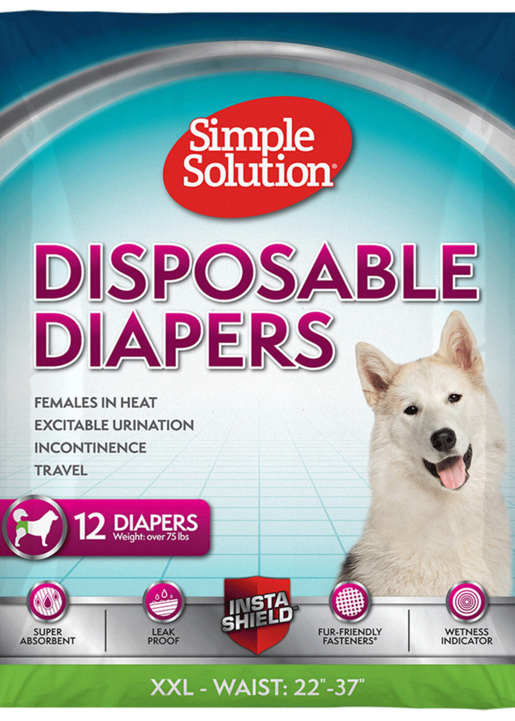 Simple Solutions Disposable Female Diapers XXLarge 12PK