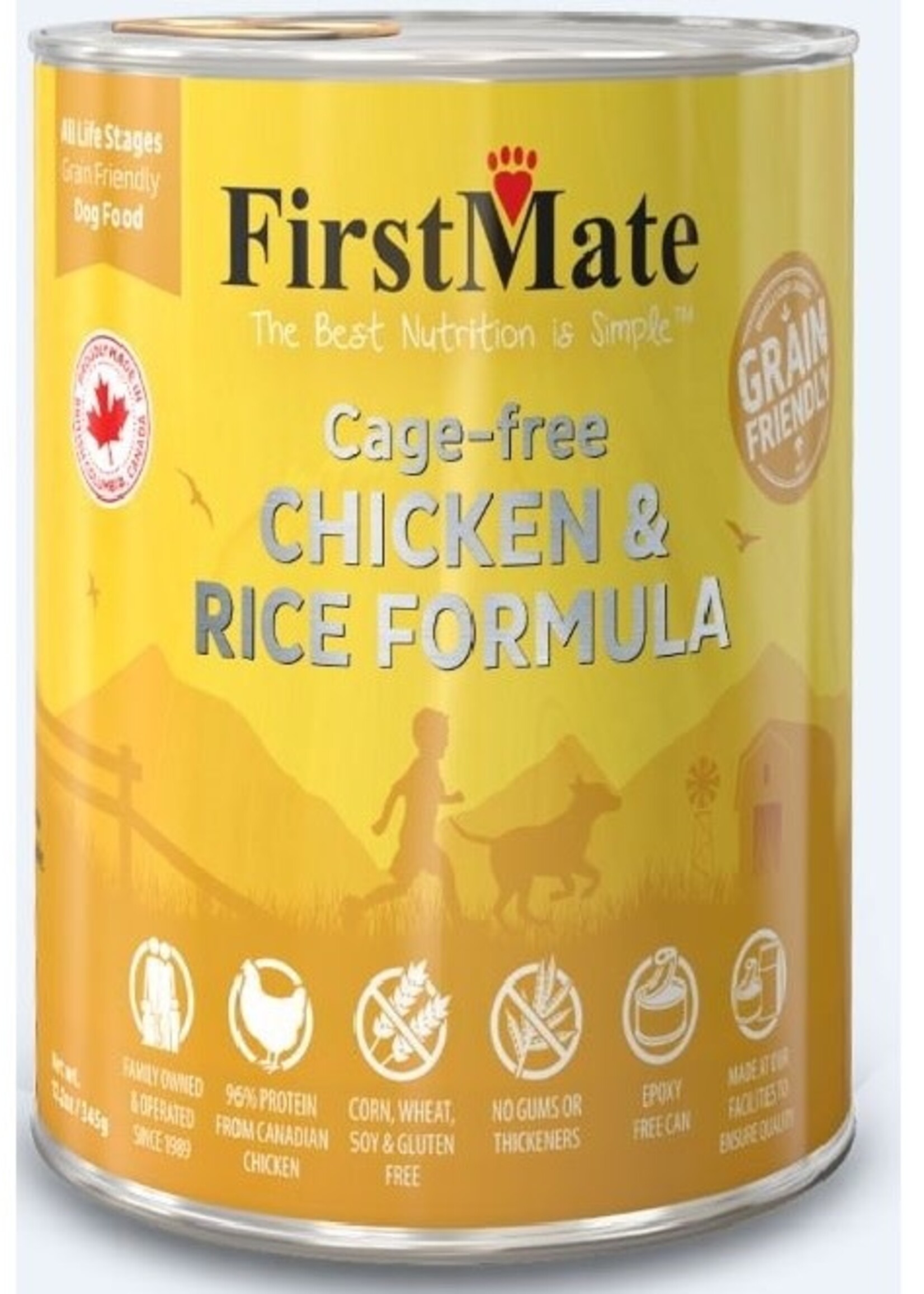 First Mate Cage Free Chicken & Rice Dog 12.2oz