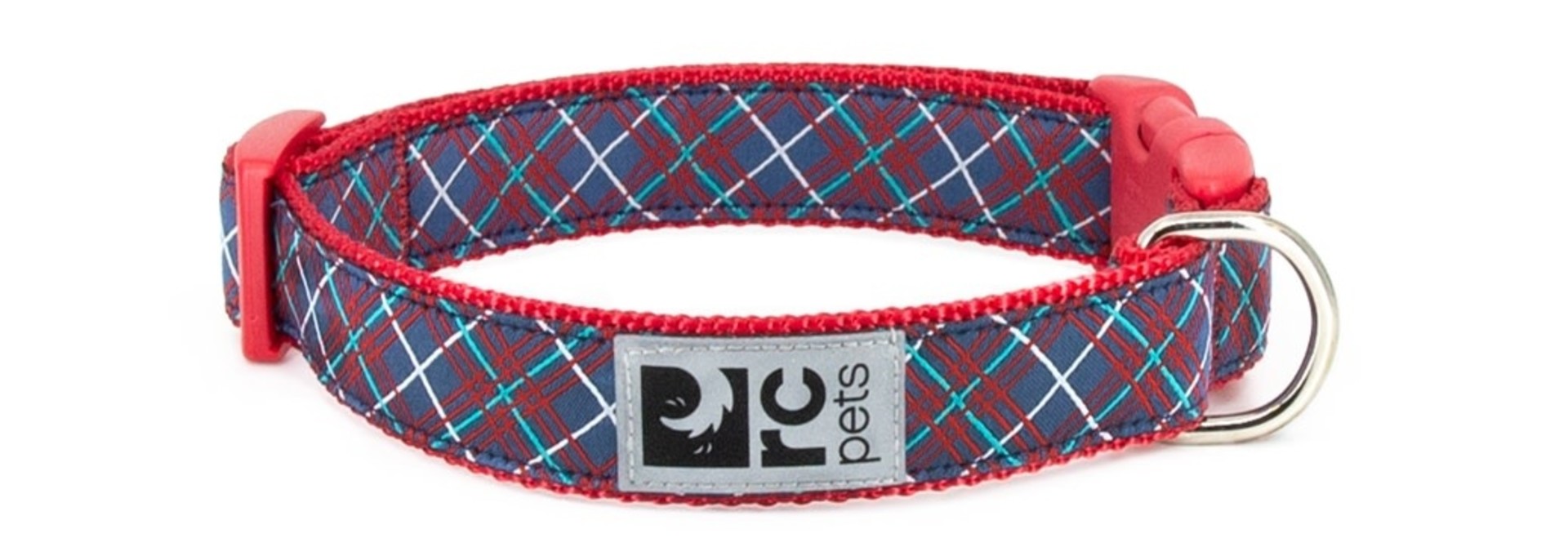 Clip Collar - Navy Tartan