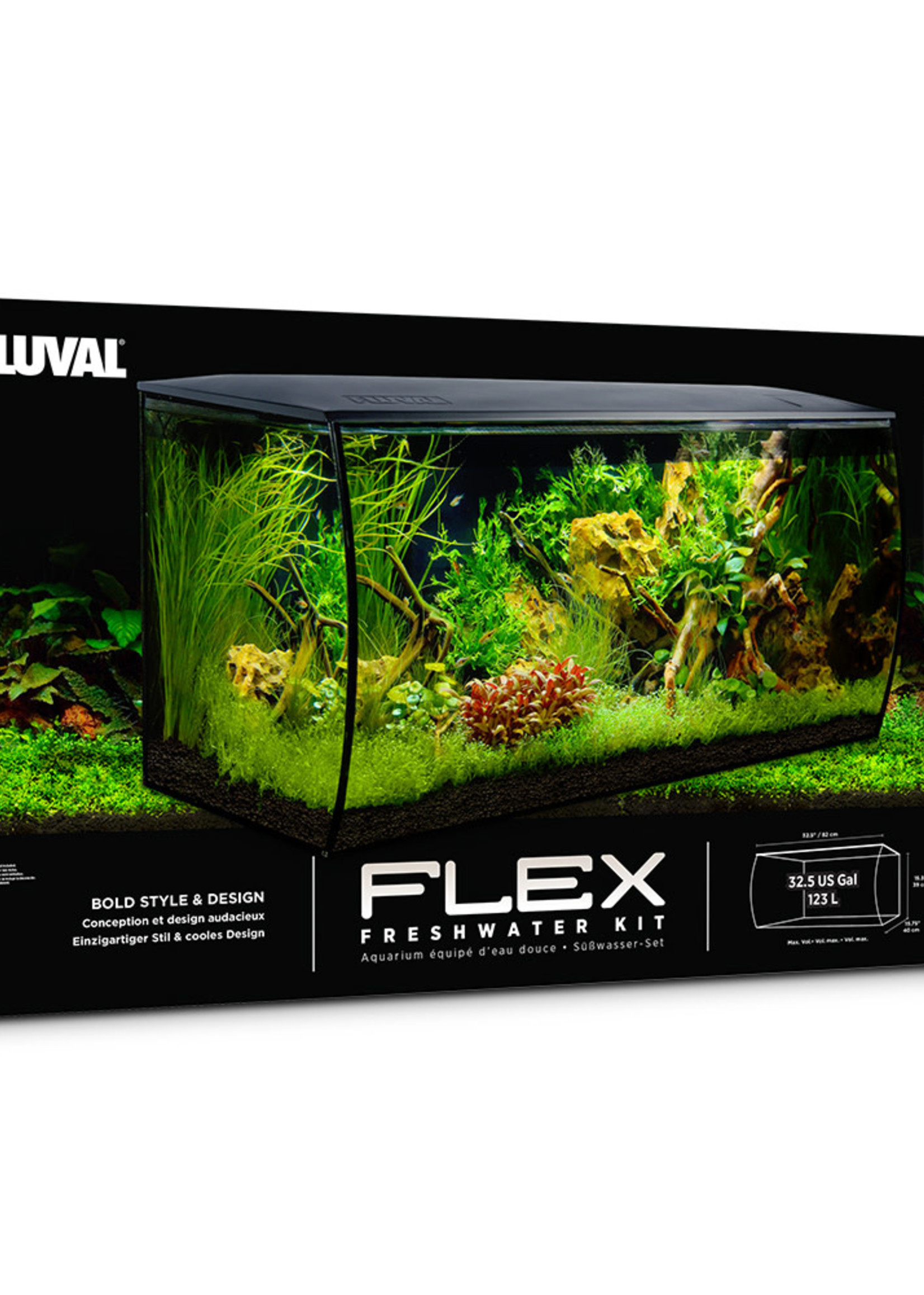 Fluval FLEX Aquarium Kit - Black - 123 L (32.5 US Gal)