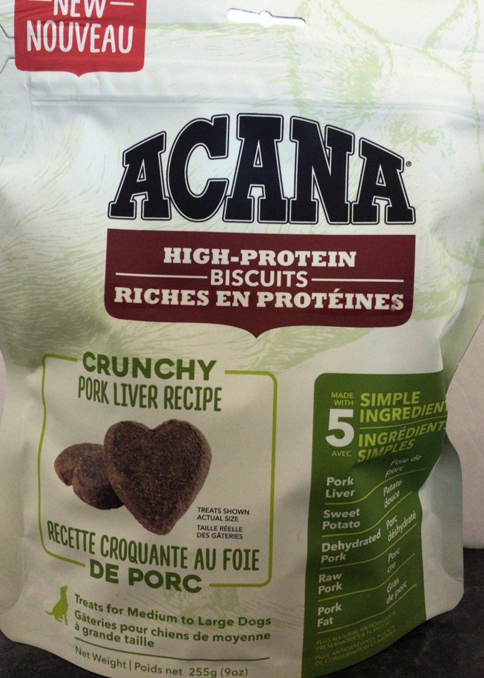 Acana Dog Crunchy Pork Liver Treat-Medium/Large-255gm